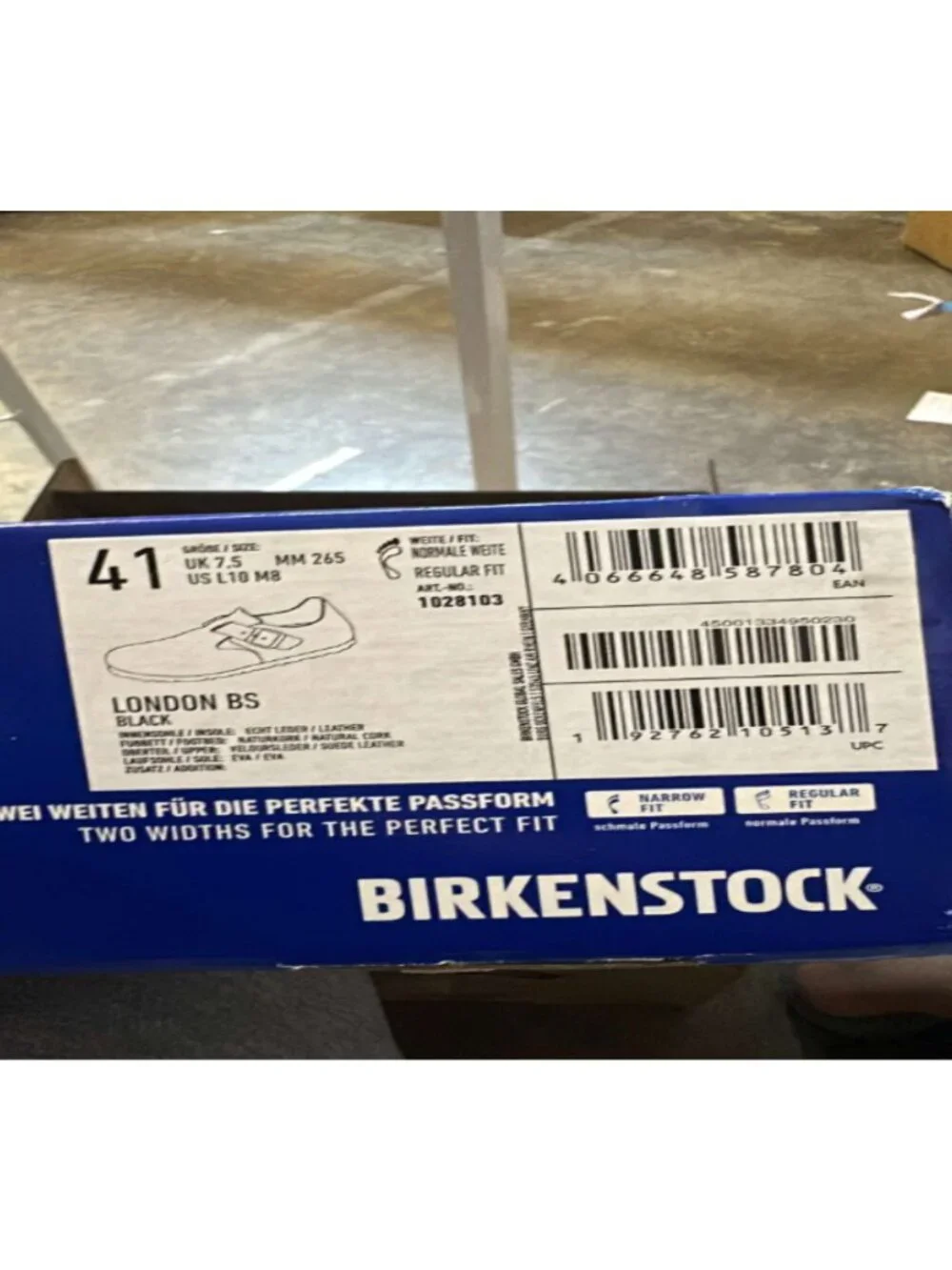NIB Birkenstock London LEVE 1028103 41EU (8-8.5US)